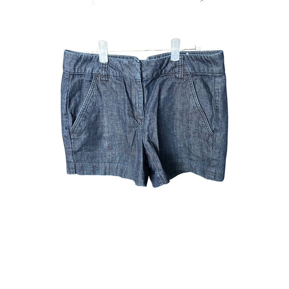 Ann Taylor LOFT The Riviera Short Womens 4 Dark Blue Denim 100% Cotton Mid Rise